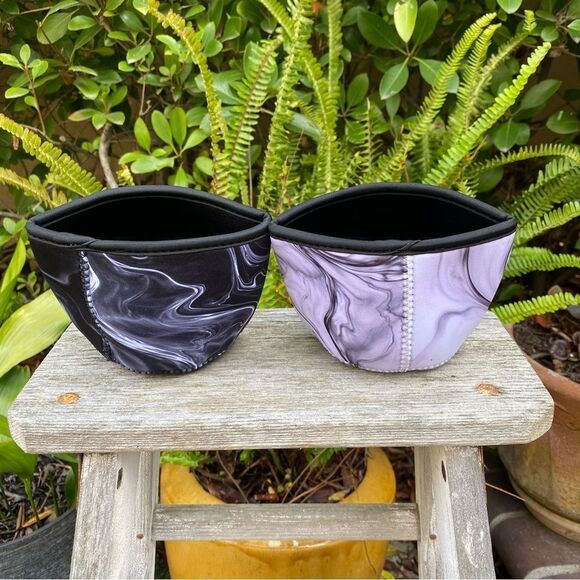 NWT New Arcoolor Insulated Reusable Neoprene Bowl Covers in Blue/Pink/Black/Gray - Picture 6 of 6
